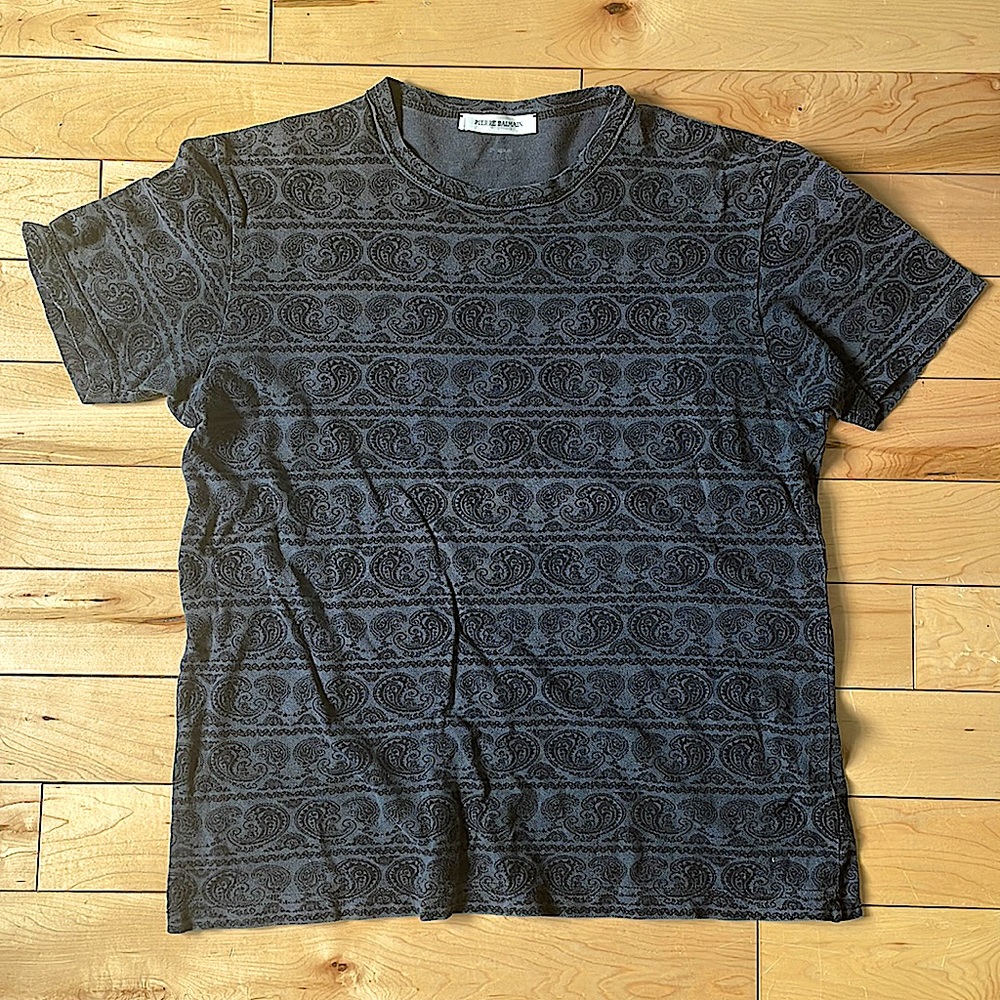 Pierre Balmain T-shirt blue paisley